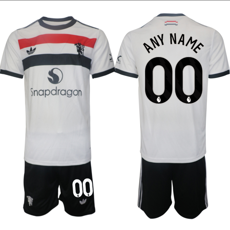 Men 2024-2025 Club Manchester United away white customized Soccer Jersey->customized nfl jersey->Custom Jersey